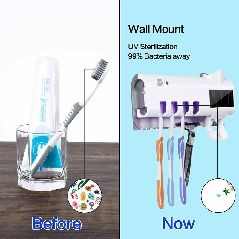 Multi Sterilizzatore UV Spazzolino Dispenser Dentifricio e