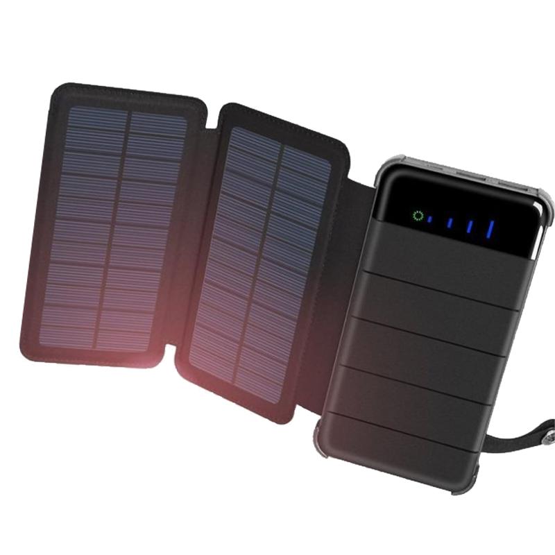 Powerbank 10000 mAh 2 pannelli Pannello solare pieghevole richiudibile  portatile